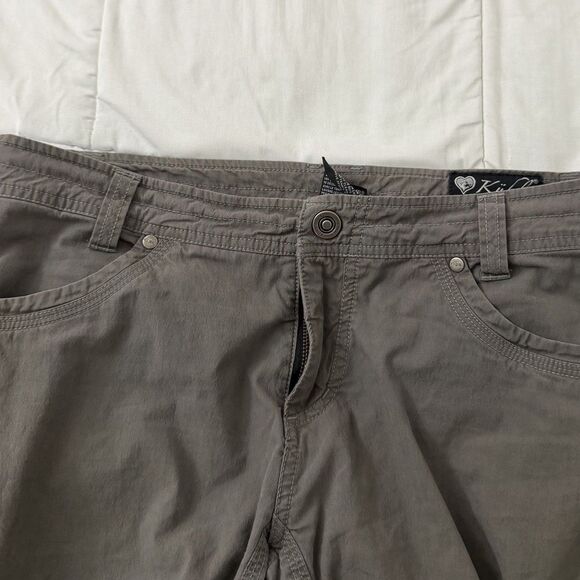 Kuhl Vintage Patina Dye Shorts Womens 10 Gray Cargo Hiking 12” Inseam Outdoors - Picture 6 of 10